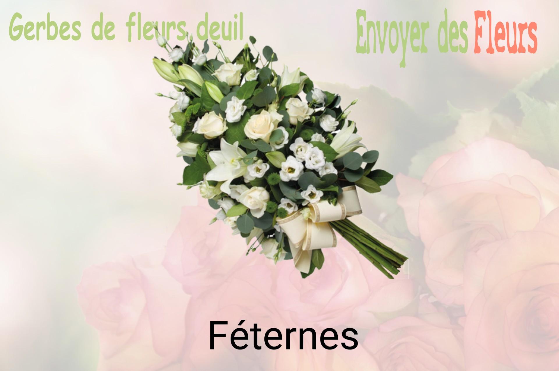 Gerbe de fleurs de deuil livrée à Féternes